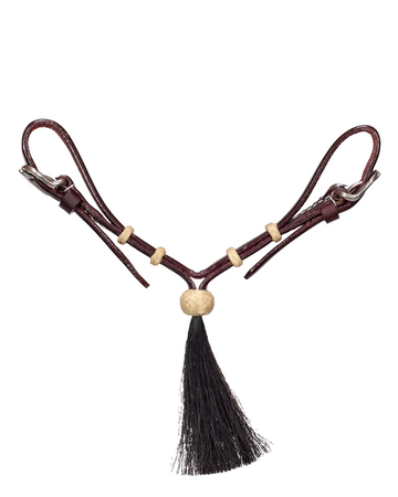 Rawhide Knots & Horse Hair Tassel Curb Strap