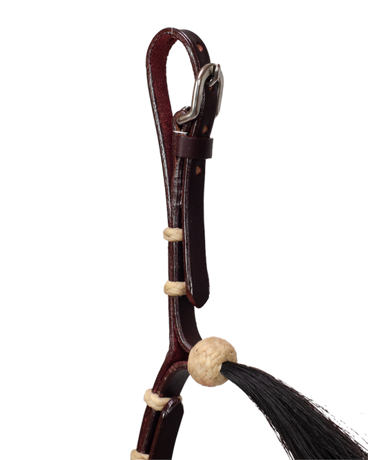 Rawhide Knots & Horse Hair Tassel Curb Strap