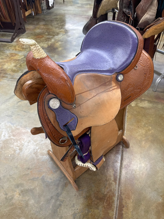 Used Saddle King of Texas Barrel Saddle, 14.5" Seat