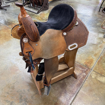 Used R Bar B Barrel Saddle, 13.5" Seat