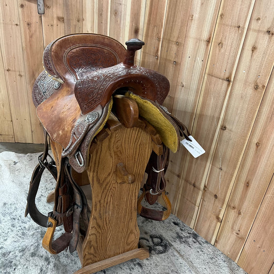 Used Teskey Barrel Saddle, 14.5" Seat