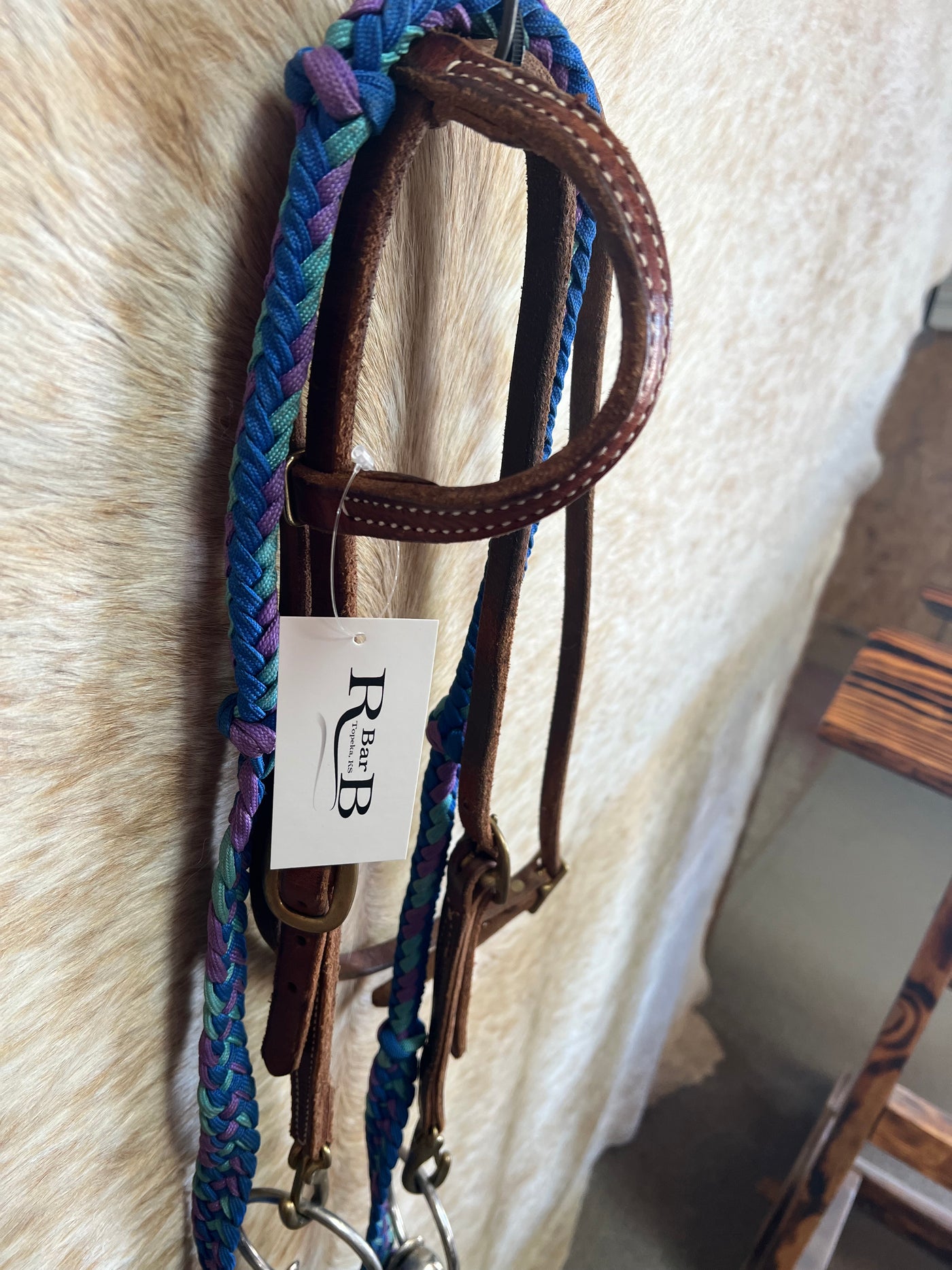 Used One Ear Bridle With O ring bit and Barrel Reins