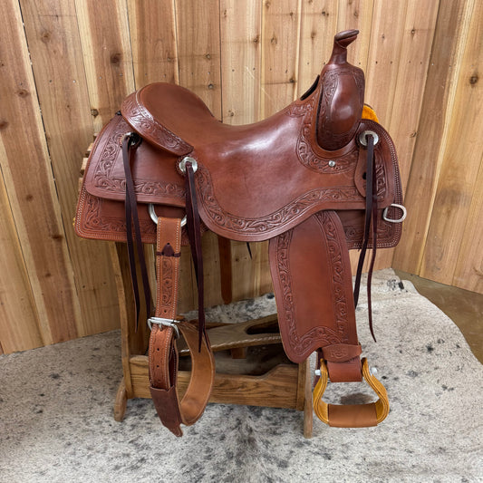 R Bar B Cowhorse Saddle, 16" Seat