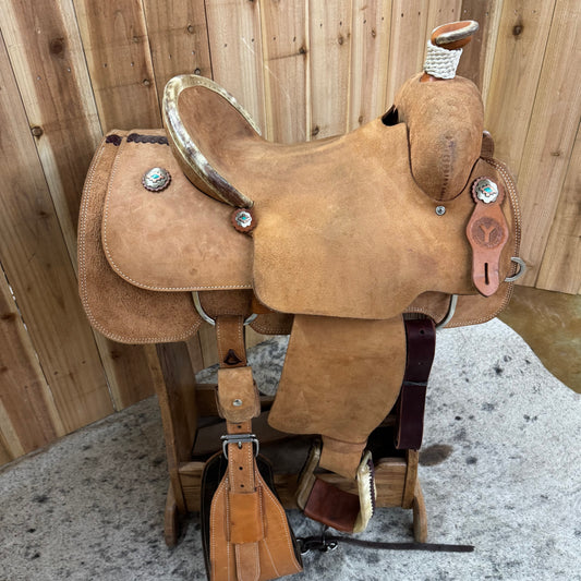 Circle Y Pecos Breakaway Roper Saddle, 15" Seat (Demo)