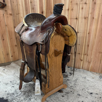 Used Billy Cook Roper Saddle, 15.5" Seat