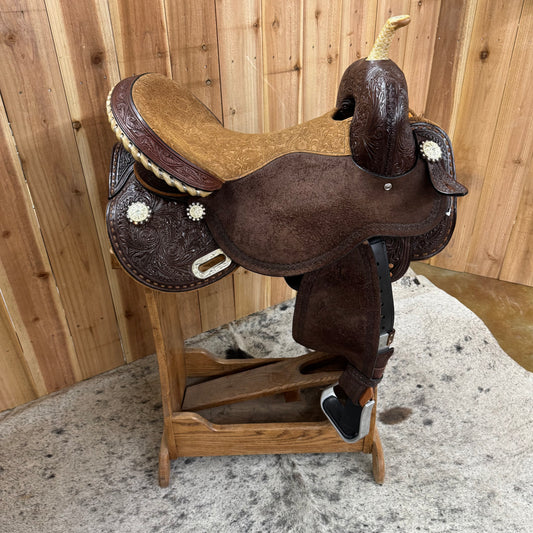 Circle Y JBN Augusta Barrel Saddle, 15.5" Seat (Demo)