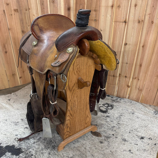 Used R Bar B Roper Saddle, 14.5" Seat