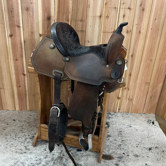 Used High Horse Lindale Barrel Saddle, 14.5" Seat