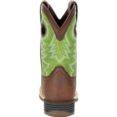 Durango Lil'Rebel Pro Big Kid's Lime Western Boots