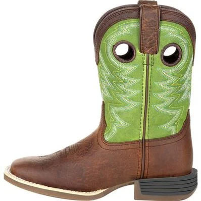 Durango Lil'Rebel Pro Big Kid's Lime Western Boots