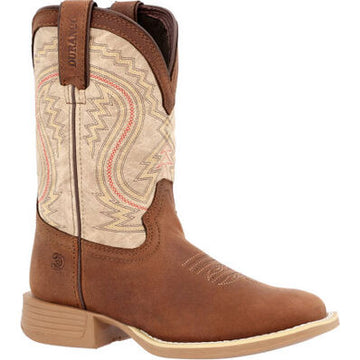 Durango Lil' Rebel Pro Big Kid's Coffee & Bone Western Boots