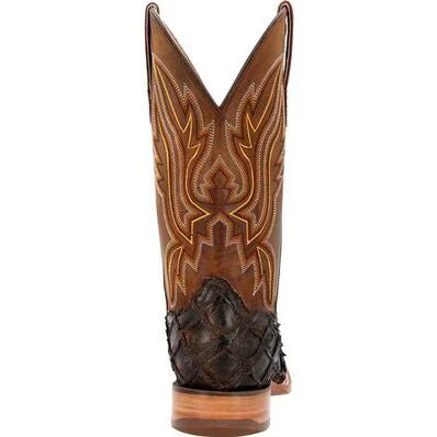 Durango Men's Premium Exotics Dark Brown Pirarucu Western Boots