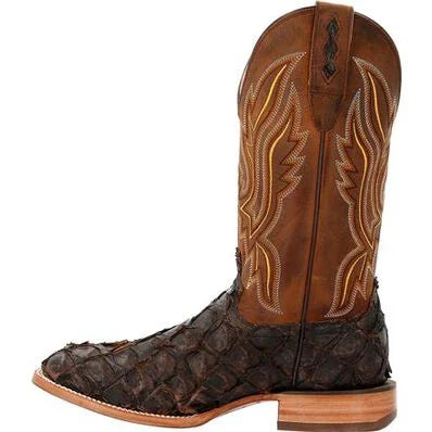 Durango Men's Premium Exotics Dark Brown Pirarucu Western Boots