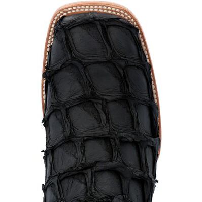 Durango Premium Exotics Men's Matte Black Pirarucu Western Boots