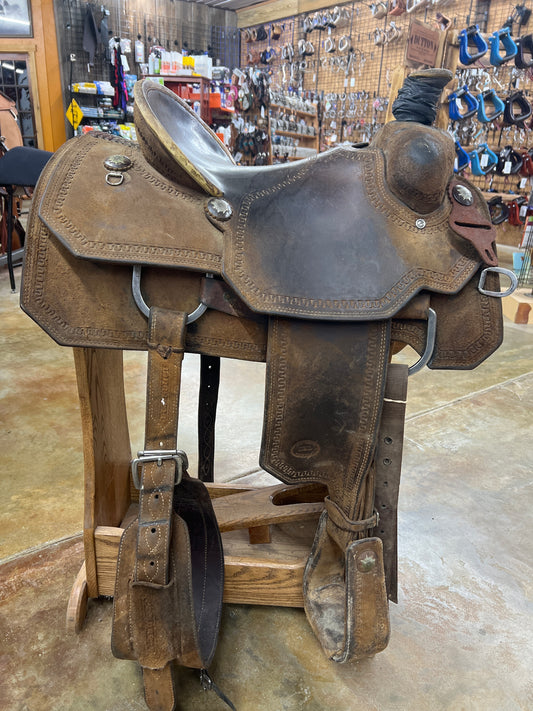 Used Jody Ramer Roper Saddle, 15" Seat