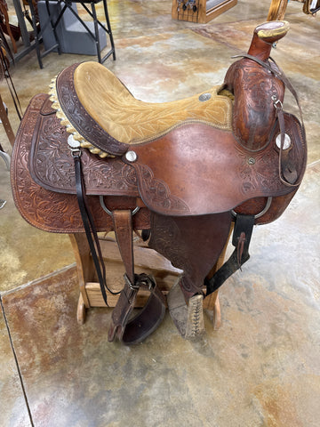 Used Longhorn Roper Saddle, 15" Seat