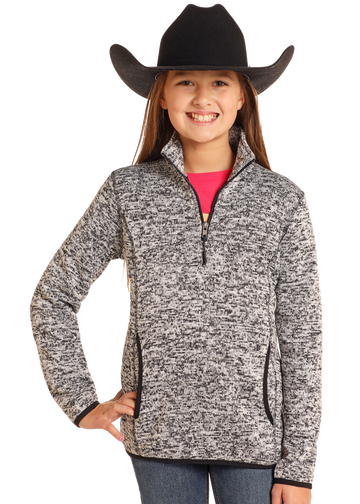 Powder River Youth Black 1/4 Zip Pullover