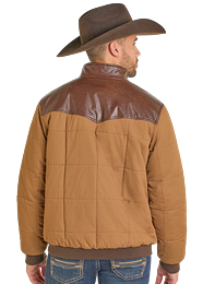 Panhandle Slim Men's Camel Twill Puffer Bomber