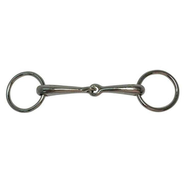 Diamond R Loose Ring Snaffle Pony Bit