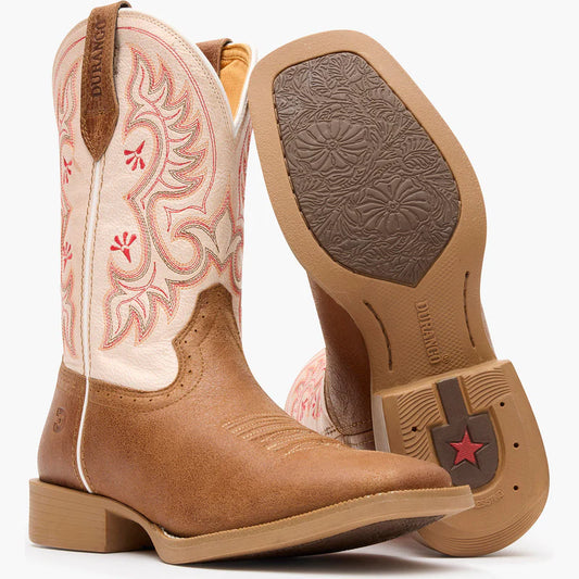 Durango Women's Shyloh Honey Tan and Metallic Peach Western Boot