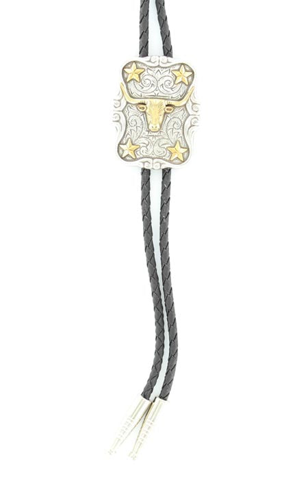 Double S Longhorn Star Bolo