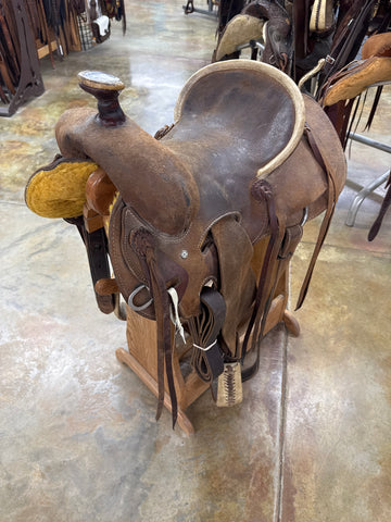 Used R Bar B Workhorse Seat Rig Ranch Saddle, 14" Seat