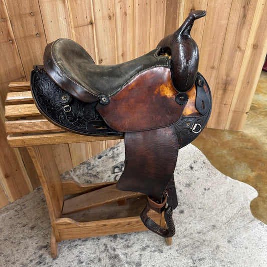 Used "W" Saddlery Barrel Saddle, 15" Seat