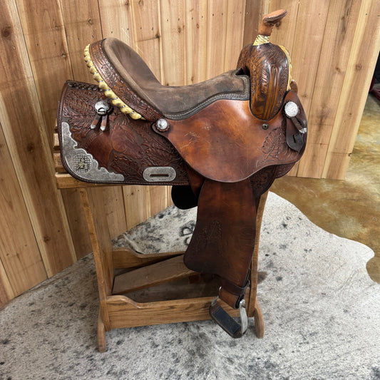 Used Lamb Saddlery Barrel Saddle, 14.5" Seat