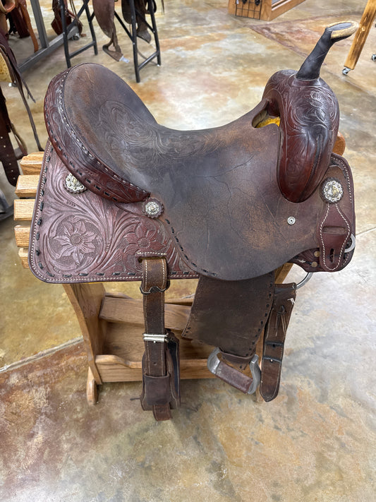 Used Box T Barrel Saddle, 15" Seat