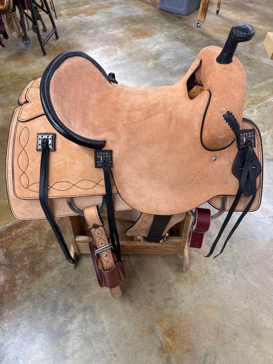 R Bar B Ranch Cutter Saddle, 16" Seat