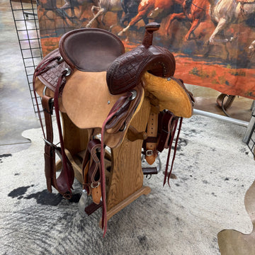 R Bar B Ranch Cutter/Cowhorse Saddle, 16" Seat