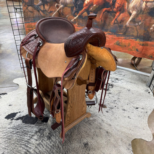 R Bar B Ranch Cutter/Cowhorse Saddle, 16" Seat