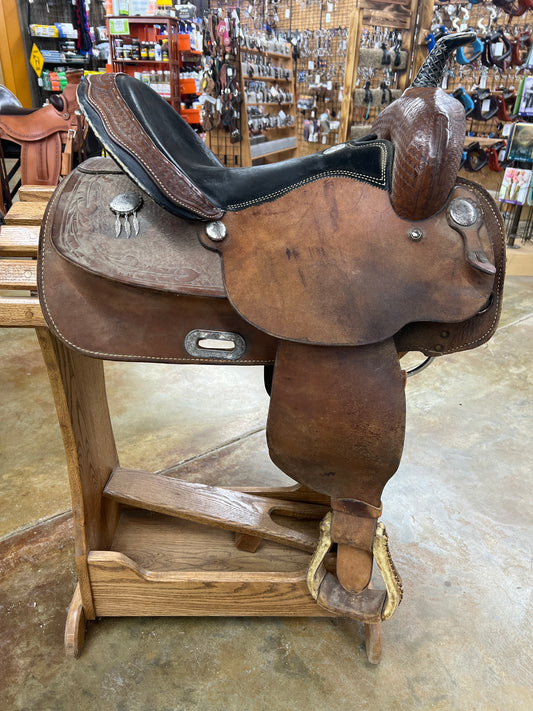 Used Billy Cook Saddlery Barrel Saddle, 15" Seat