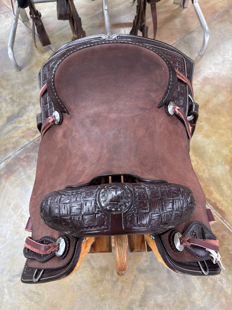R Bar B Cowhorse Saddle, 16" Seat