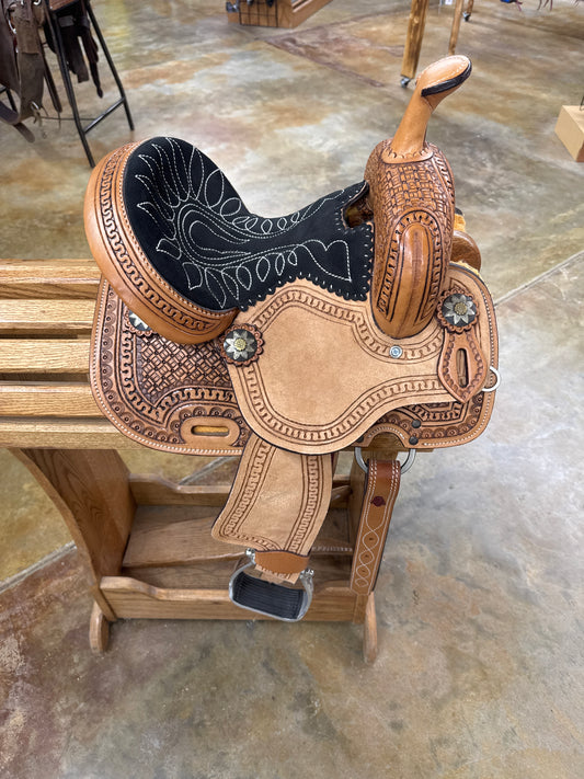 Cowboy Pro Youth Barrel Saddle, 10" Seat