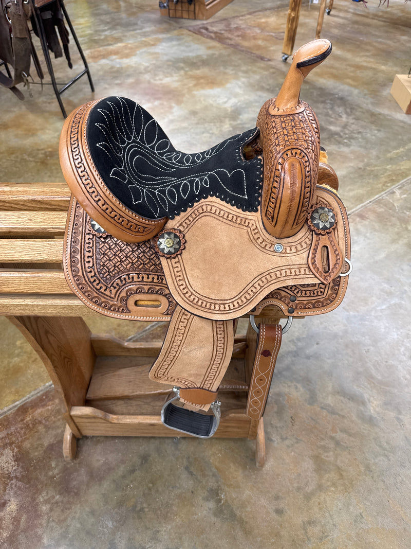 Cowboy Pro Youth Barrel Saddle, 10" Seat