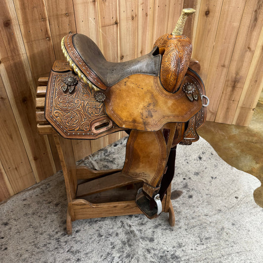 Used Circle Y Josey Revolution Flex2 Barrel Saddle, 13.5" Seat