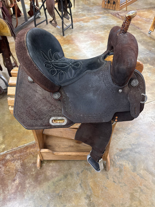 Used Circle Y Flex Barrel Saddle, 14" Seat