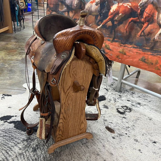 Used CC Saddlery Barrel Saddle, 14.5" Seat