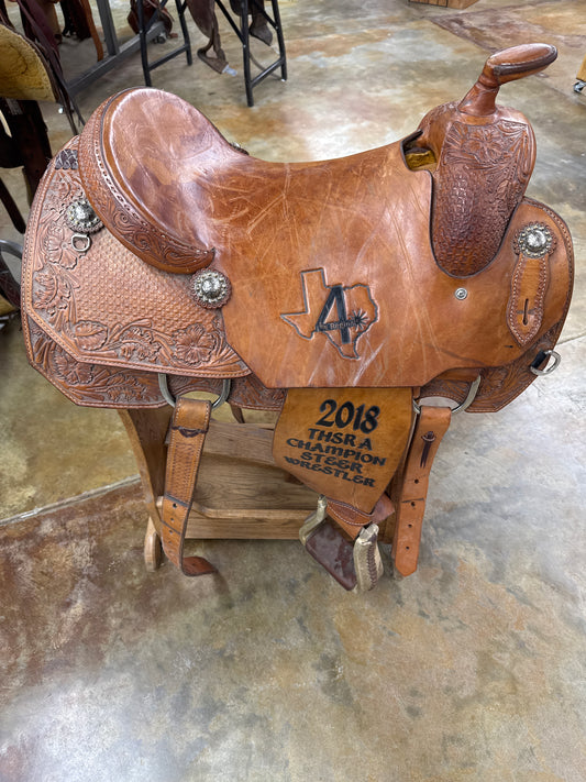 Used Sloan Steer Wrestling  Saddle, 16"