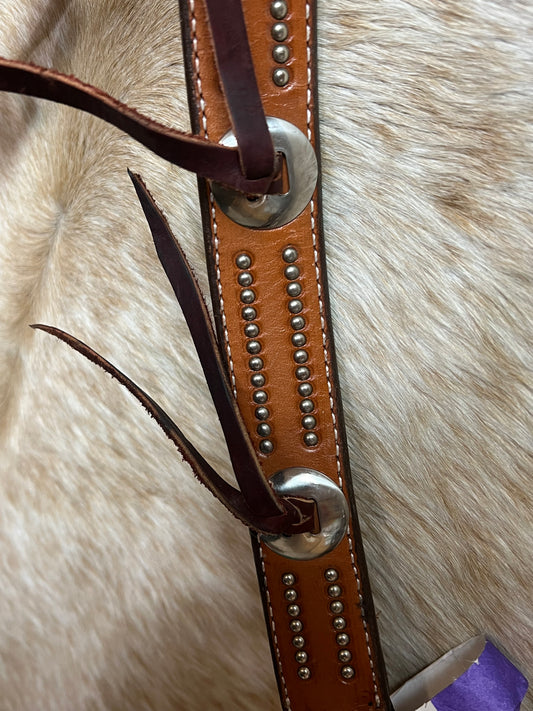 Used Breastcollar With Laced Conchos and Spots By Circle Y