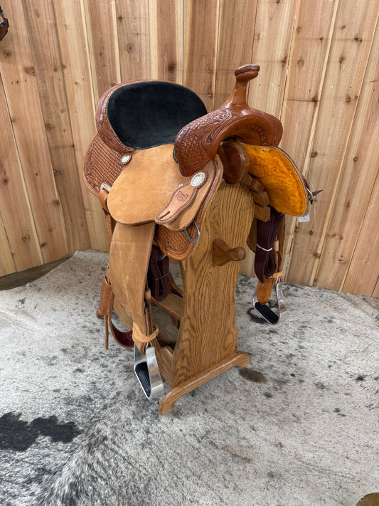 R Bar B Barrel Saddle, 13" Seat