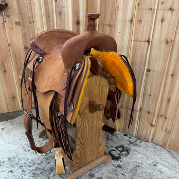 R Bar B Workhorse Ranch Cutter Saddle, 16" Seat