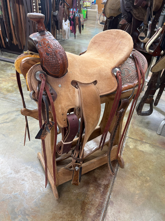 Used Phoenix Seat Rig Ranch Saddle, 15" Seat