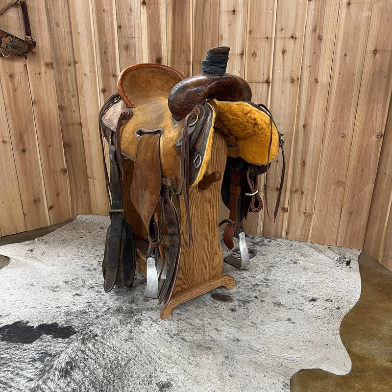 Used Sulphur River Saddlery Seat Rig Rancher, 16" Seat