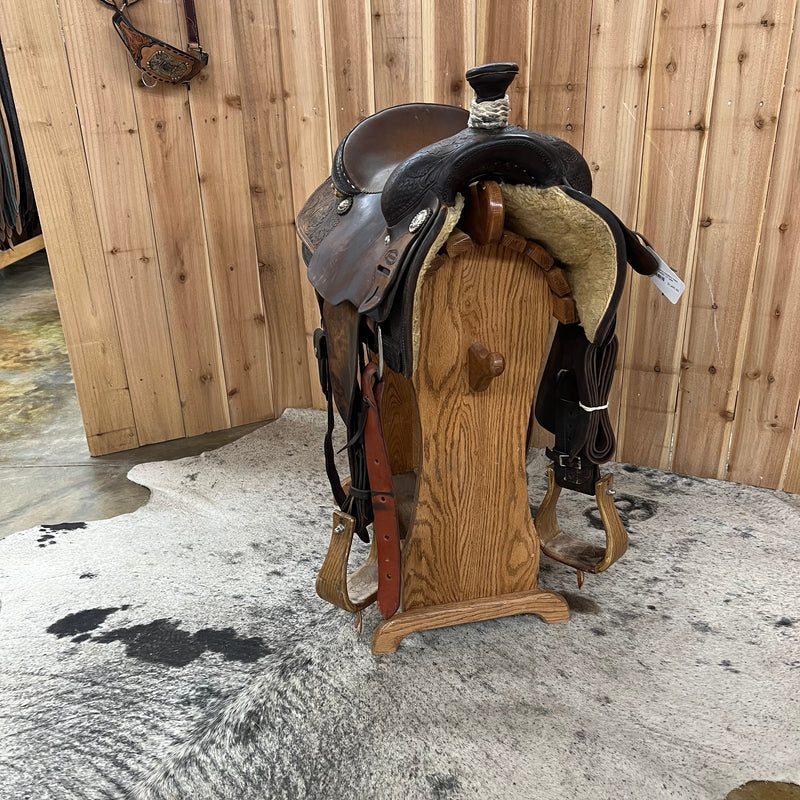 Used Dale Martin Saddlery Team Roper Saddle, 15" Seat