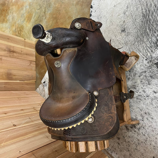 Used Dale Martin Saddlery Team Roper Saddle, 15" Seat