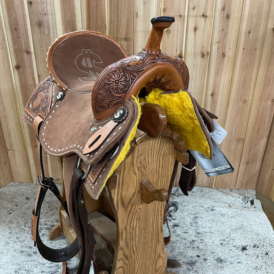 Silver Royal "CASH" Barrel Saddle, 15" Seat