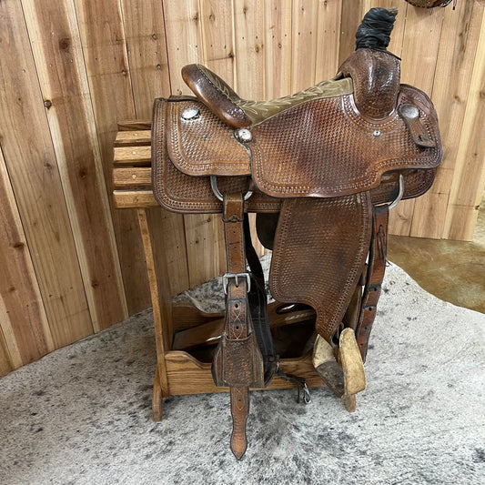 Used Circle J Roper Saddle, 14.5" Seat
