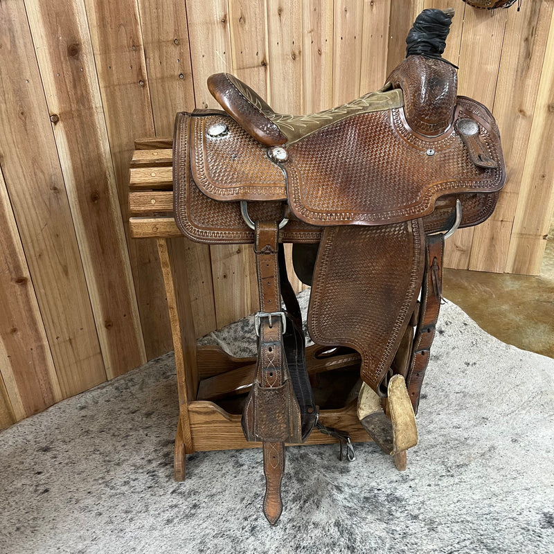 Used Circle J Roper Saddle, 14.5" Seat